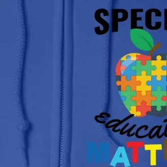 Special Education Matters Autism Awareness Gift Full Zip Hoodie