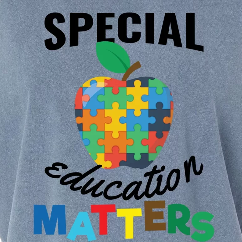 Special Education Matters Autism Awareness Gift Cute Gift Garment-Dyed Women's Muscle Tee