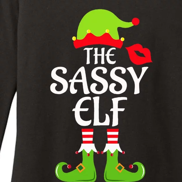 Sassy Elf Matching Family Group Christmas Party Xmas Funny Womens CVC Long Sleeve Shirt