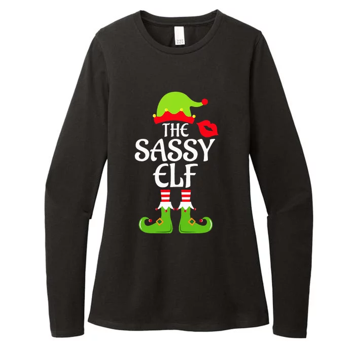 Sassy Elf Matching Family Group Christmas Party Xmas Funny Womens CVC Long Sleeve Shirt