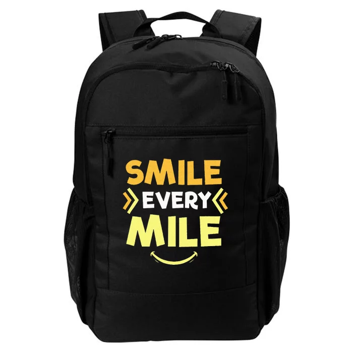 Smile Every Mile Funny Runners Gift Daily Commute Backpack