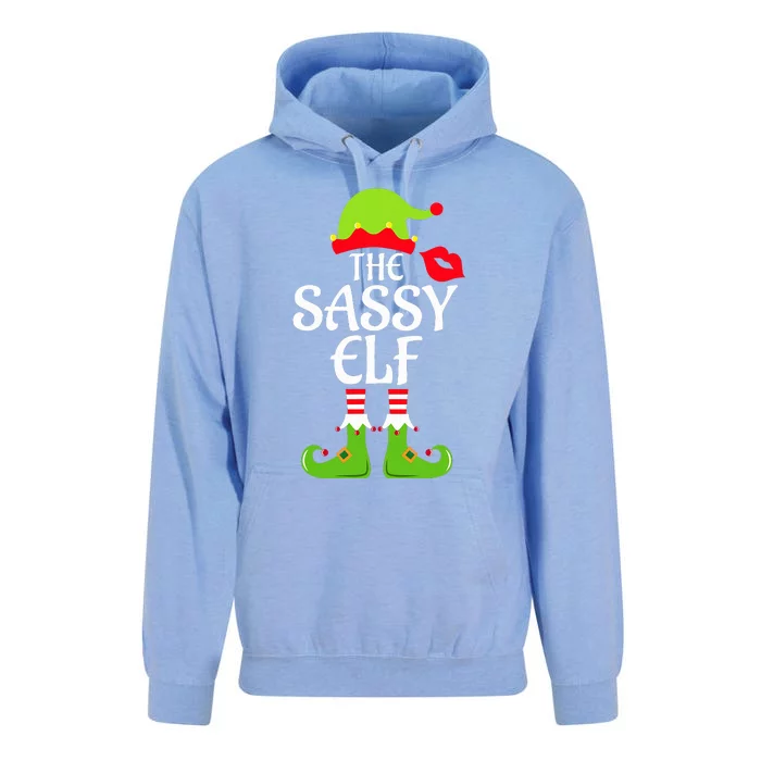 Sassy Elf Matching Family Group Christmas Party Xmas Funny Unisex Surf Hoodie