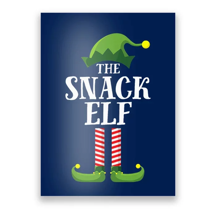 Snack Elf Matching Family Group Christmas Party Poster