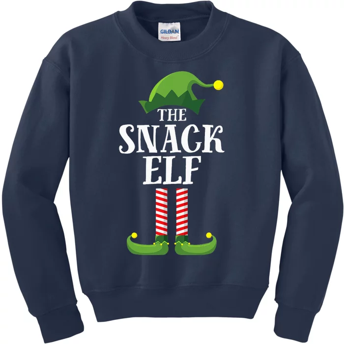 Snack Elf Matching Family Group Christmas Party Kids Sweatshirt