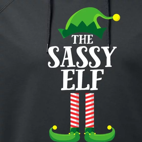 Sassy Elf Matching Family Group Christmas Party Performance Fleece Hoodie