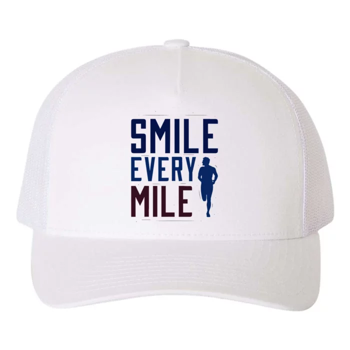 Smile Every Mile Jogging And Running Inspiration Yupoong Adult 5-Panel Trucker Hat