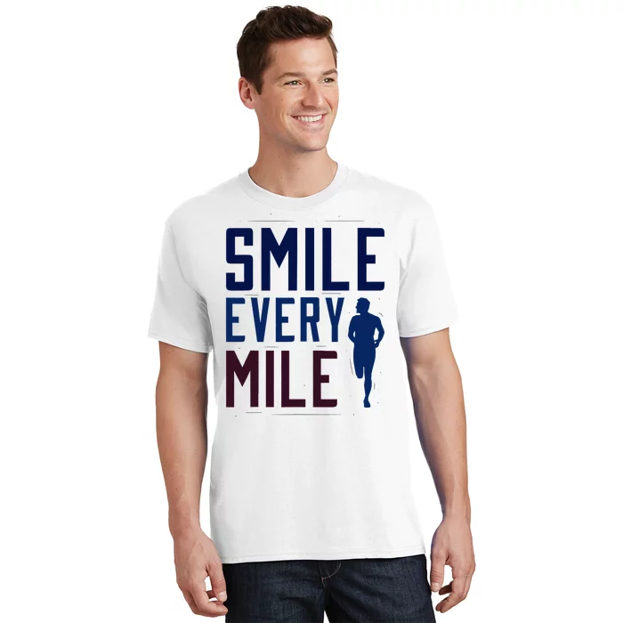 Smile Every Mile Jogging And Running Inspiration T-Shirt