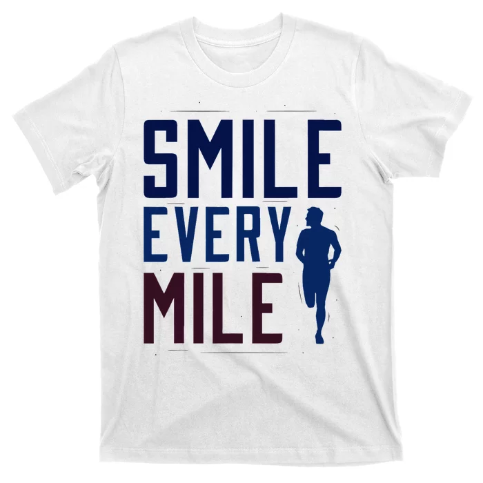 Smile Every Mile Jogging And Running Inspiration T-Shirt