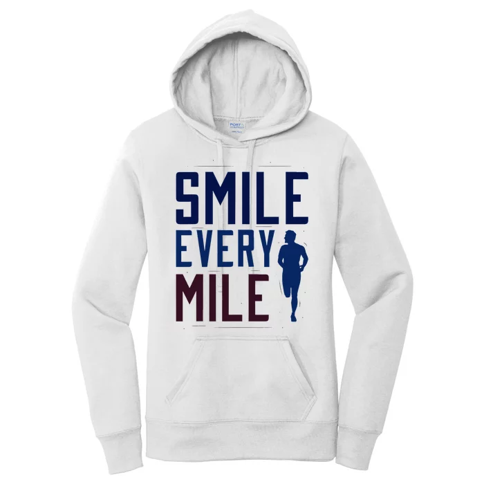 Smile Every Mile Jogging And Running Inspiration Women's Pullover Hoodie