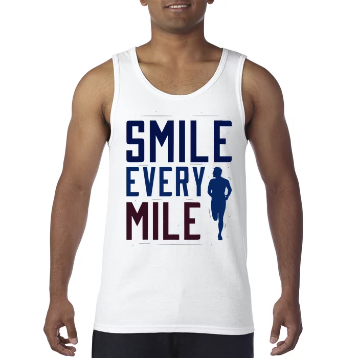 Smile Every Mile Jogging And Running Inspiration Tank Top