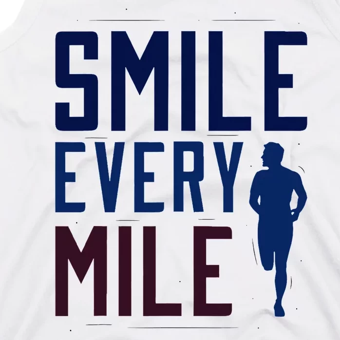 Smile Every Mile Jogging And Running Inspiration Tank Top