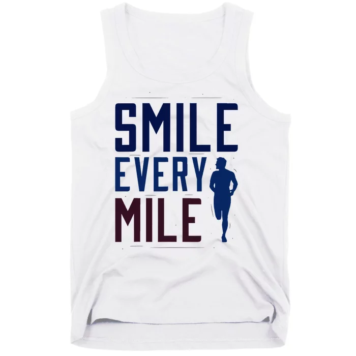 Smile Every Mile Jogging And Running Inspiration Tank Top