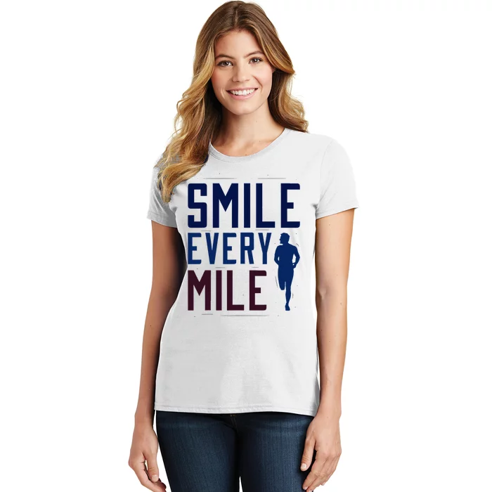 Smile Every Mile Jogging And Running Inspiration Women's T-Shirt