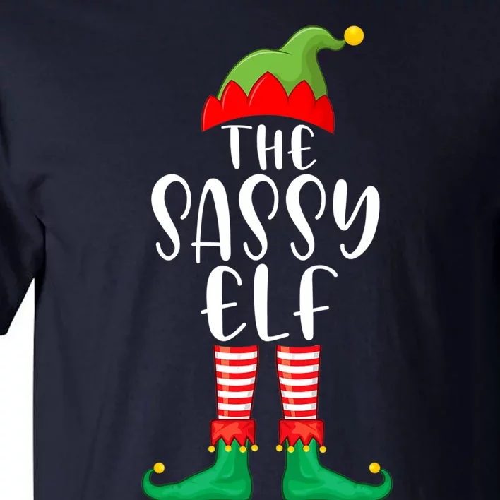 Sassy Elf Matching Family Group Christmas Party Pajama Gift Tall T-Shirt