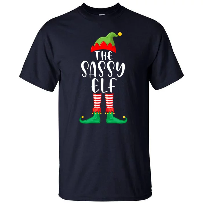 Sassy Elf Matching Family Group Christmas Party Pajama Gift Tall T-Shirt