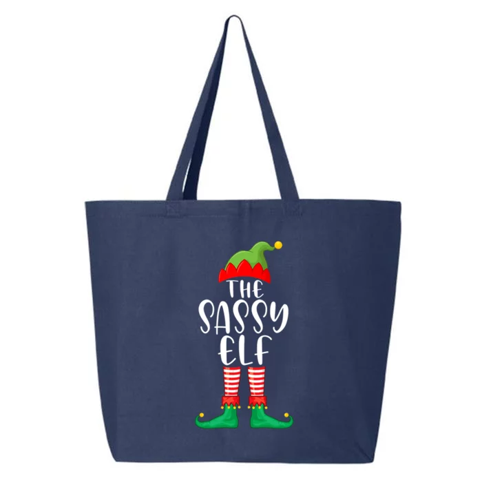 Sassy Elf Matching Family Group Christmas Party Pajama Gift 25L Jumbo Tote