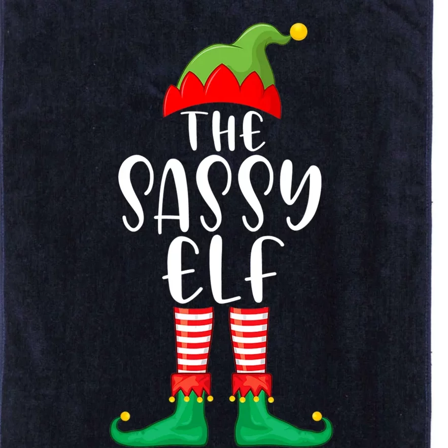 Sassy Elf Matching Family Group Christmas Party Pajama Gift Platinum Collection Golf Towel