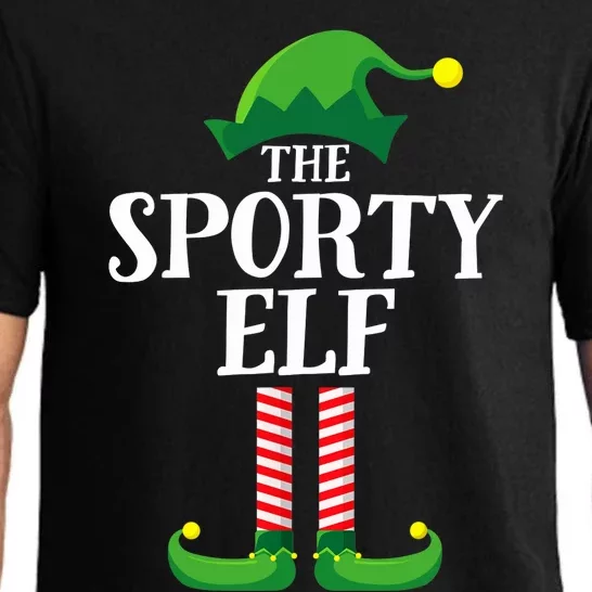 Sporty Elf Matching Family Group Christmas Party Pajama Set