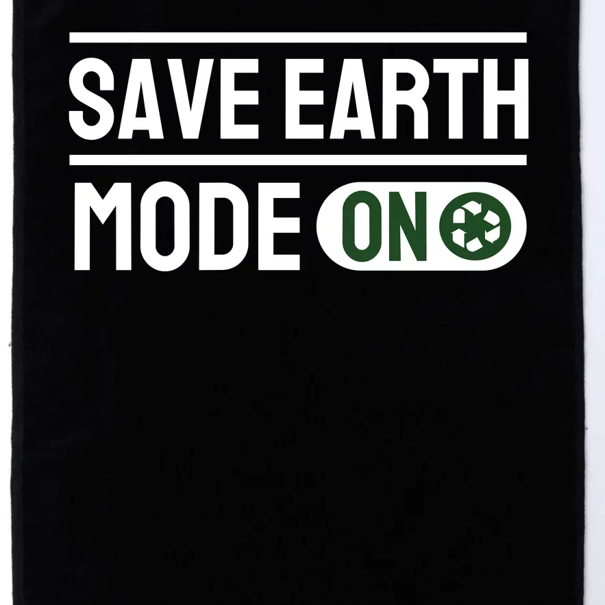 Save Earth Mode On Platinum Collection Golf Towel