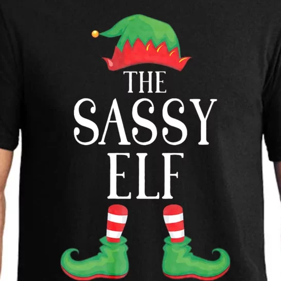 Sassy Elf Matching Group Xmas Funny Family Christmas Pajama Set