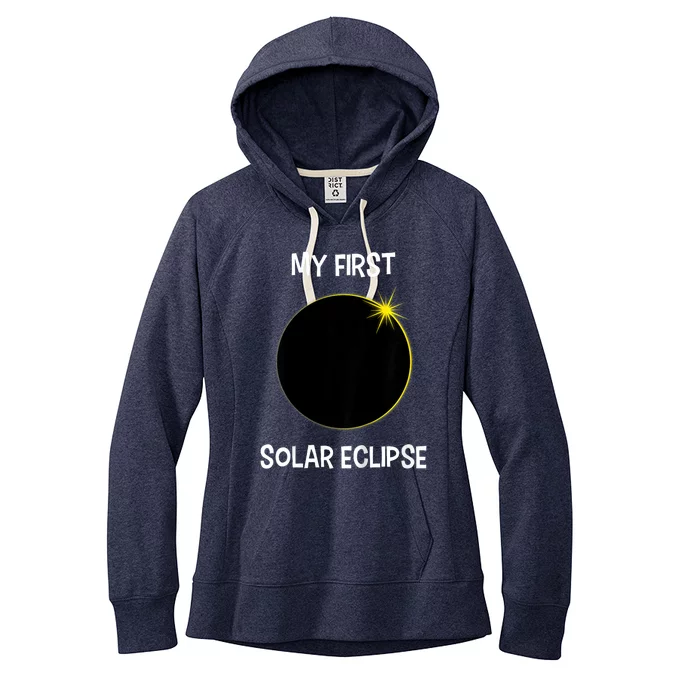 Solar Eclipse My First Solar Eclipse 2024 Eclipse Women's Fleece Hoodie