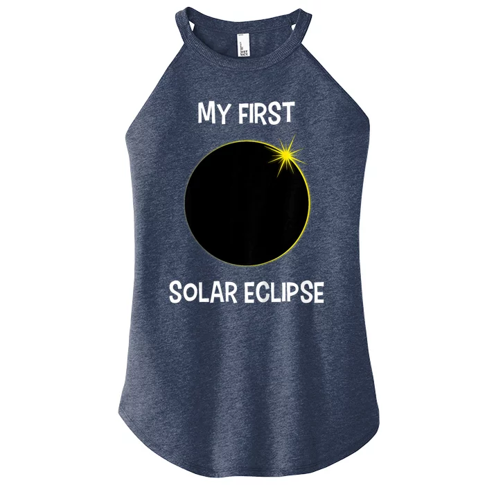 Solar Eclipse My First Solar Eclipse 2024 Eclipse Women’s Perfect Tri Rocker Tank