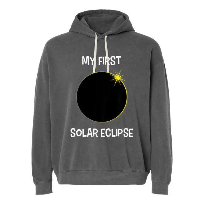 Solar Eclipse My First Solar Eclipse 2024 Eclipse Garment-Dyed Fleece Hoodie