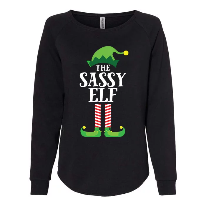 Sassy Elf Matching Family Group Christmas Party Womens California Wash Sweatshirt