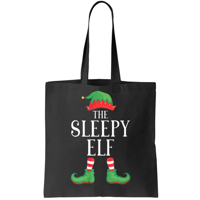 Sleepy Elf Matching Group Xmas Funny Family Christmas Tote Bag