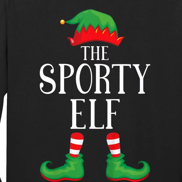 Sporty Elf Matching Group Xmas Funny Family Christmas Tall Long Sleeve T-Shirt