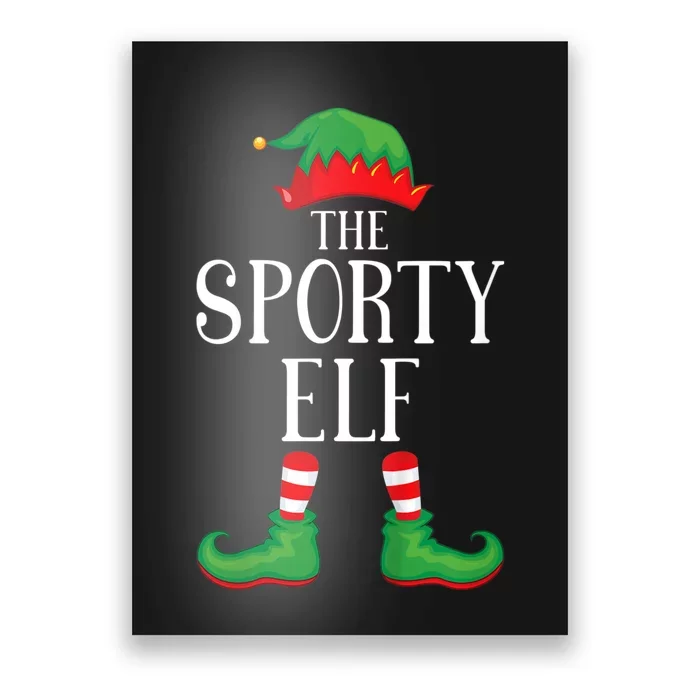 Sporty Elf Matching Group Xmas Funny Family Christmas Poster