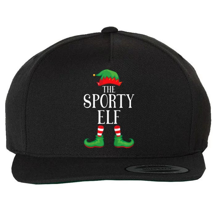 Sporty Elf Matching Group Xmas Funny Family Christmas Wool Snapback Cap