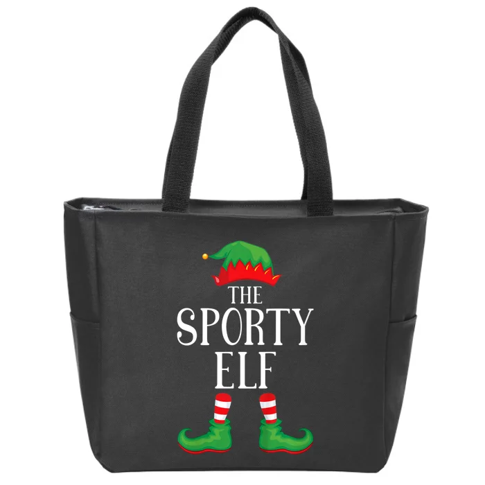 Sporty Elf Matching Group Xmas Funny Family Christmas Zip Tote Bag