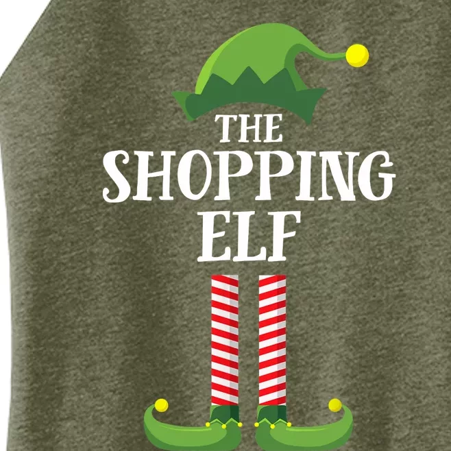 Shopping Elf Matching Family Group Christmas Party Women’s Perfect Tri Rocker Tank