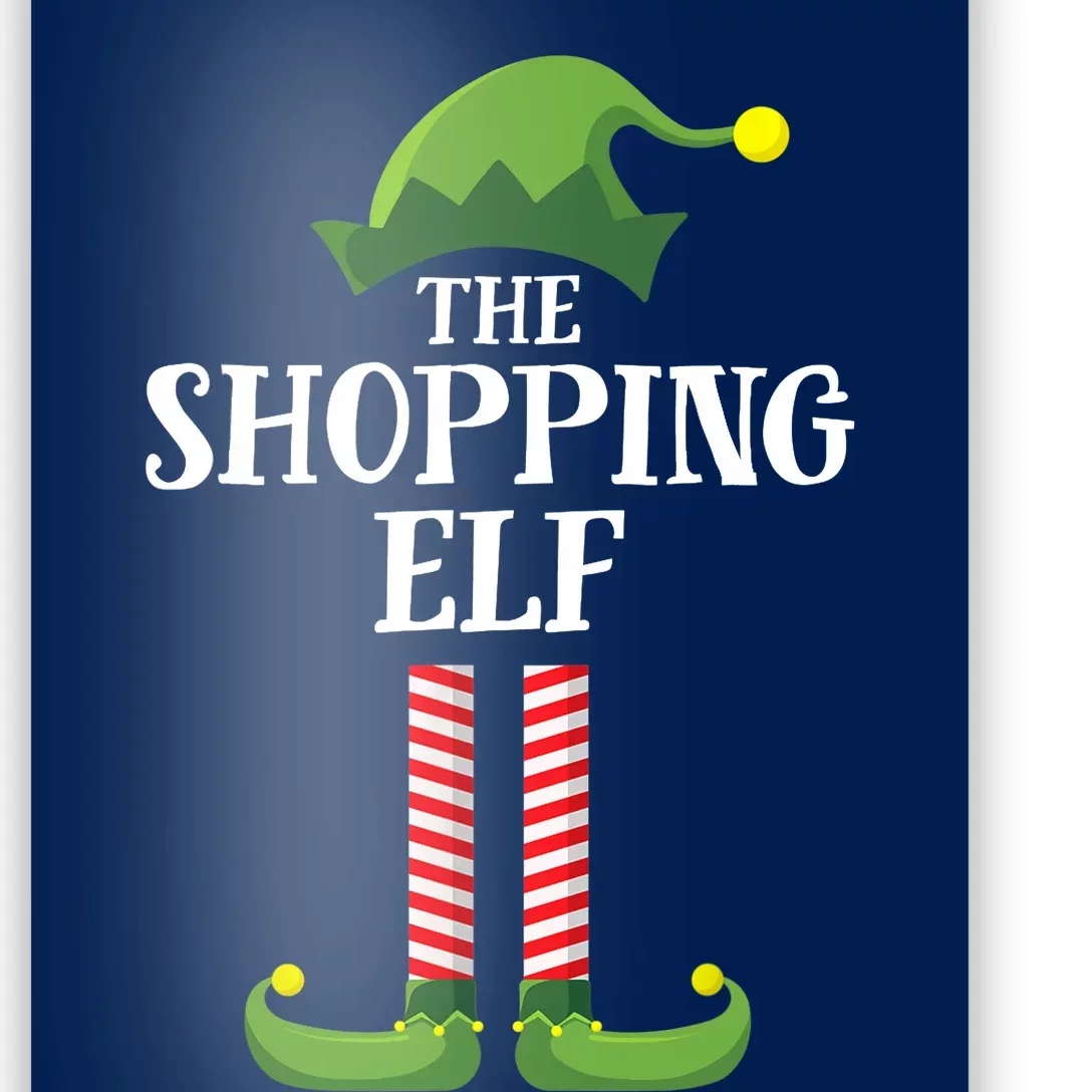 Shopping Elf Matching Family Group Christmas Party Poster