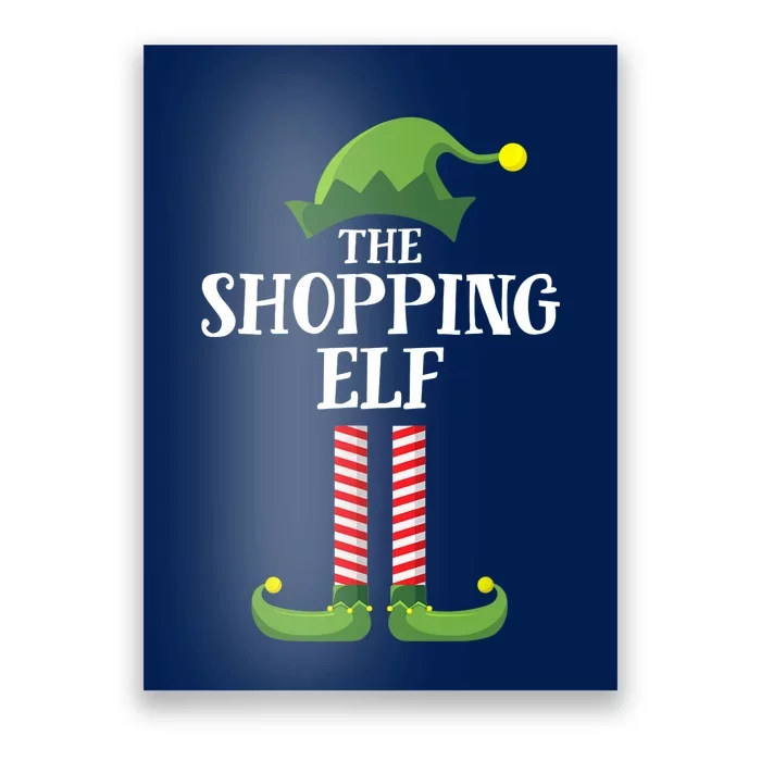 Shopping Elf Matching Family Group Christmas Party Poster