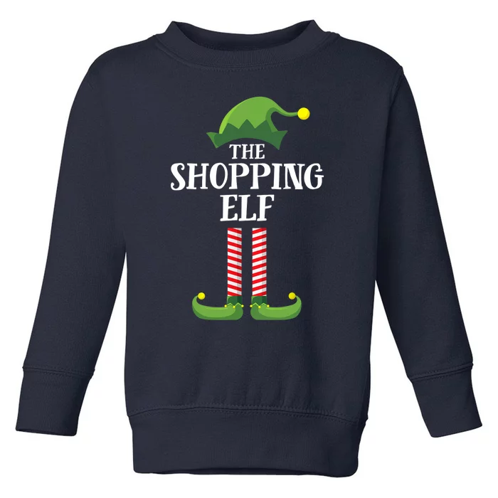 Shopping Elf Matching Family Group Christmas Party Toddler Sweatshirt