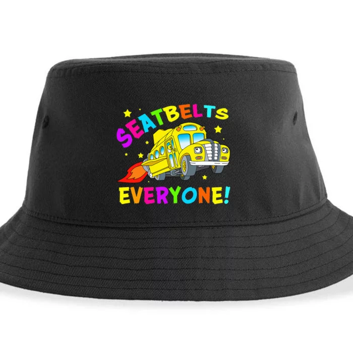 Seatbelts Everyone Magic School Bus Driver Halloween Costume Sustainable Bucket Hat