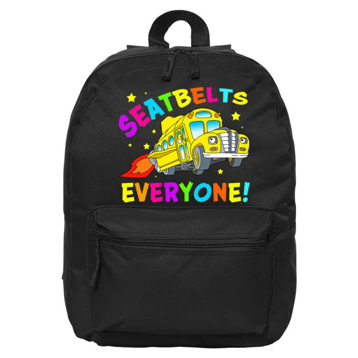 Seatbelts Everyone Magic School Bus Driver Halloween Costume 16 in Basic Backpack