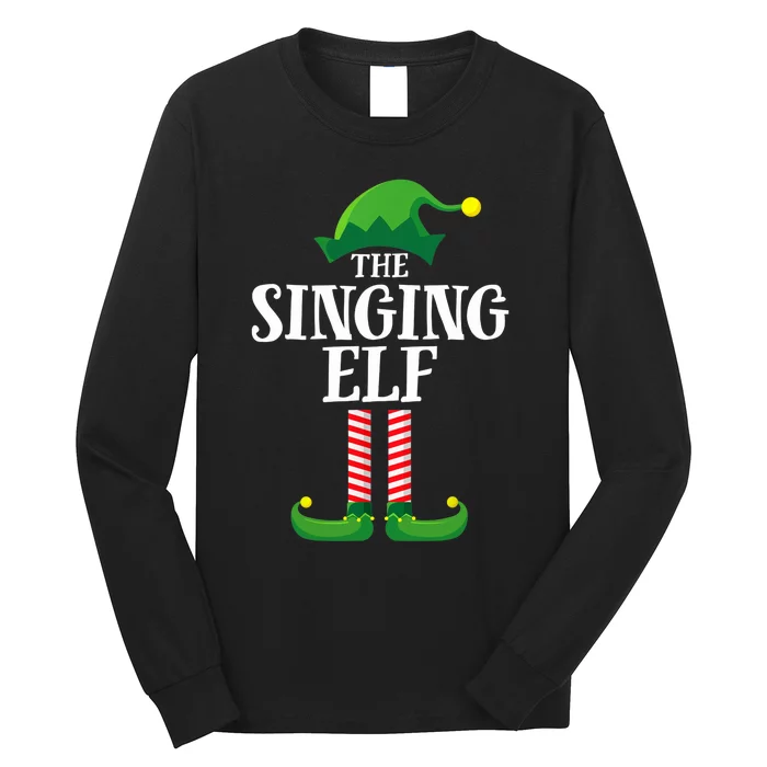 Singing Elf Matching Family Group Christmas Party Long Sleeve Shirt