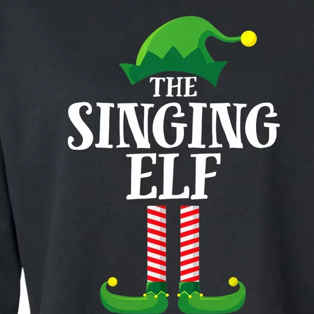 Singing Elf Matching Family Group Christmas Party Cropped Pullover Crew