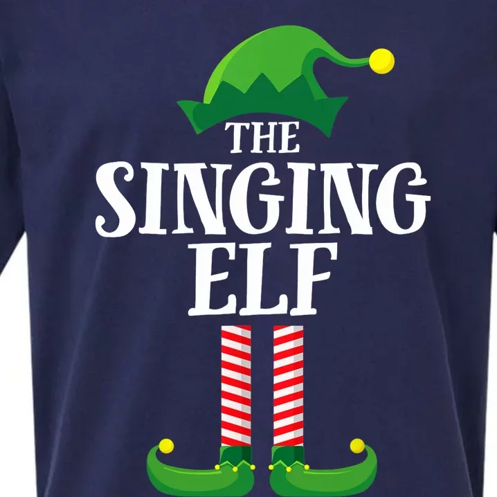 Singing Elf Matching Family Group Christmas Party Sueded Cloud Jersey T-Shirt