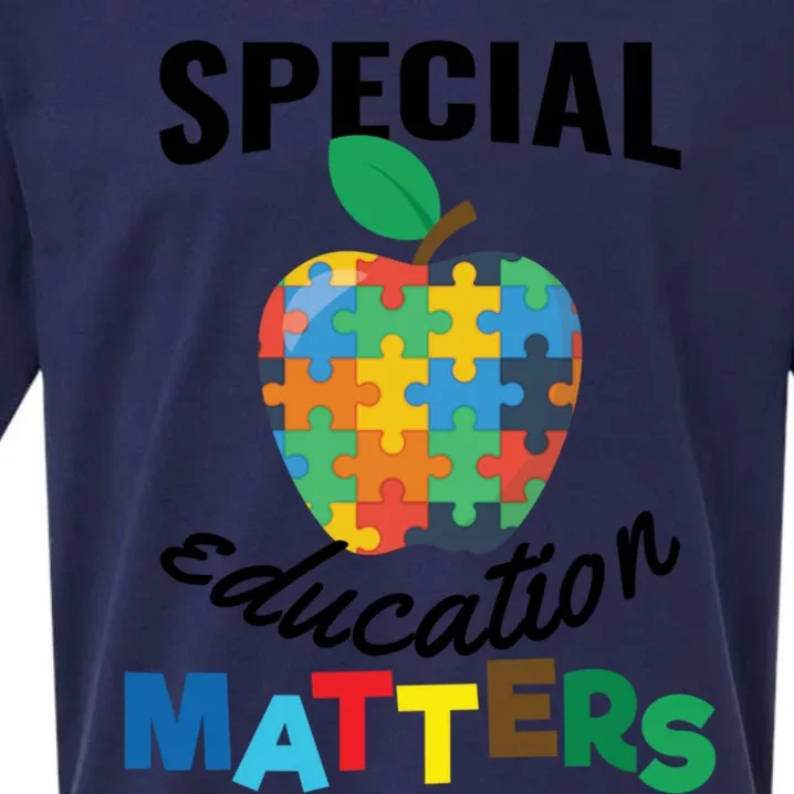 Special Education Matters Autism Awareness Gift Cute Gift Sueded Cloud Jersey T-Shirt