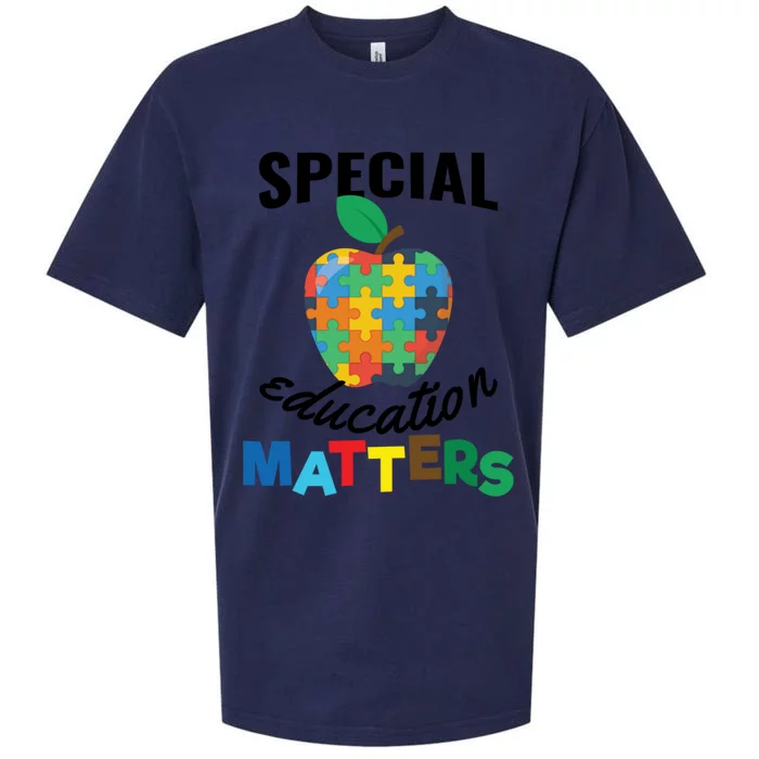 Special Education Matters Autism Awareness Gift Cute Gift Sueded Cloud Jersey T-Shirt