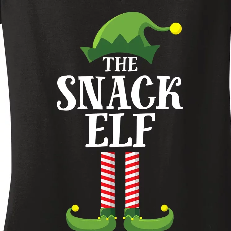 Snack Elf Matching Family Group Christmas Party Women's V-Neck T-Shirt