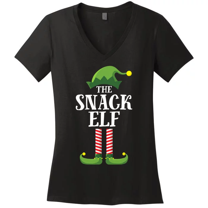 Snack Elf Matching Family Group Christmas Party Women's V-Neck T-Shirt