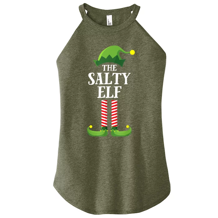 Salty Elf Matching Family Group Christmas Party Funny Elf Women’s Perfect Tri Rocker Tank