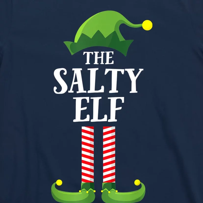 Salty Elf Matching Family Group Christmas Party Funny Elf T-Shirt