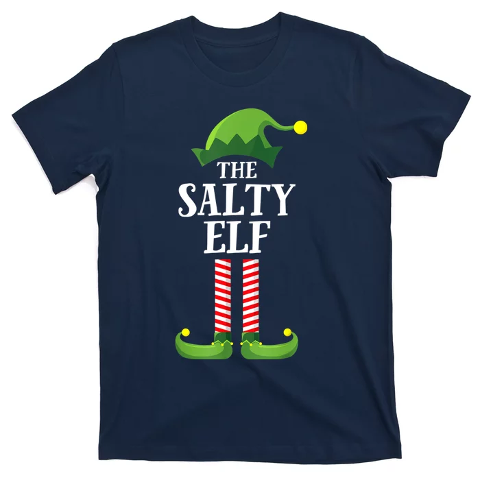 Salty Elf Matching Family Group Christmas Party Funny Elf T-Shirt