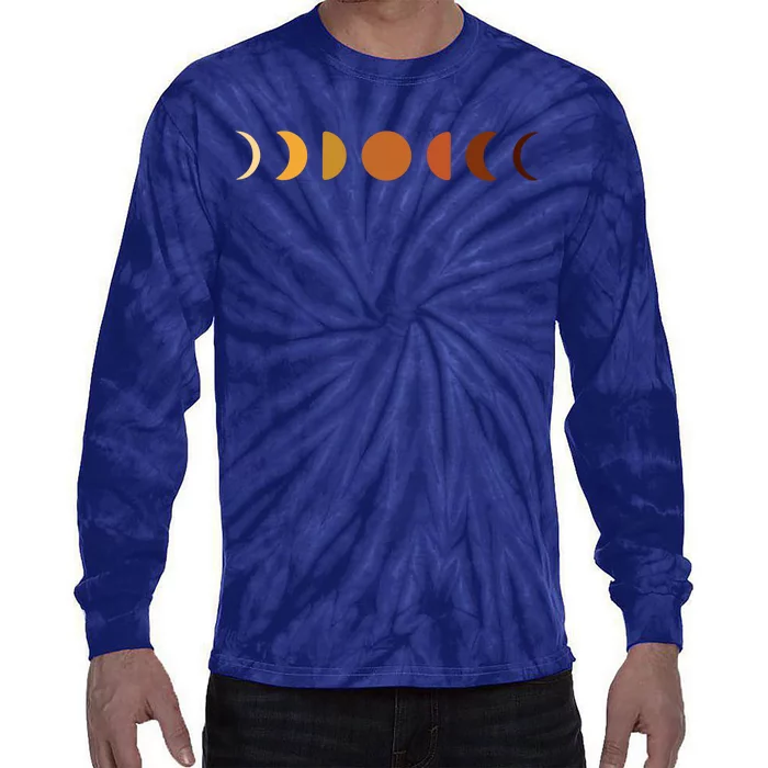 Solar Eclipse Moon Tie-Dye Long Sleeve Shirt